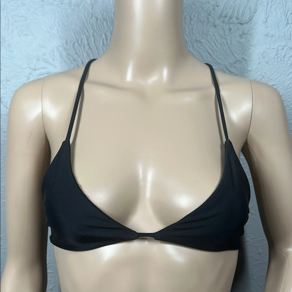TOBI Black Triangle Cross Back Bikini Top Women's Size Medium